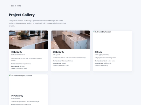 projects screenshot