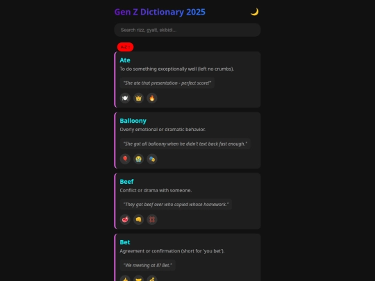 index screenshot