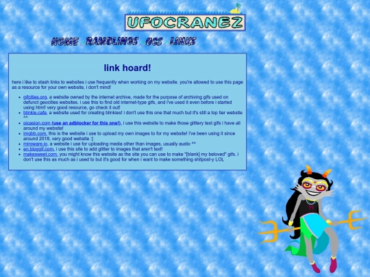 links screenshot