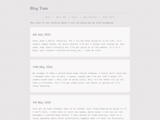diary screenshot