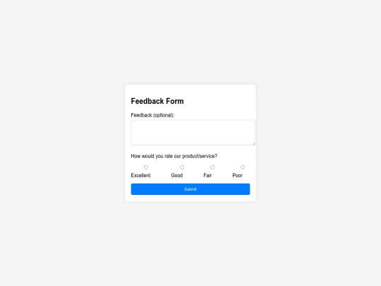 FeedbackV1 screenshot