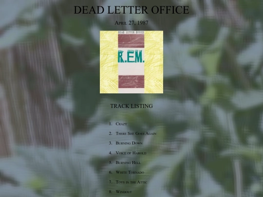 Music Pages/R.E.M./DeadLetterOfficeChronicTown screenshot