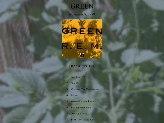 Music Pages/R.E.M./Green screenshot