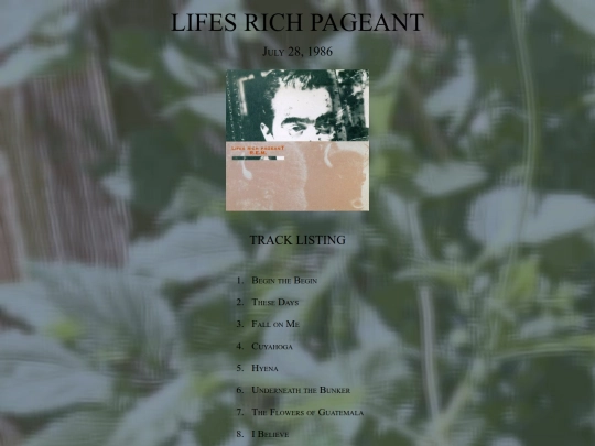 Music Pages/R.E.M./LifesRichPageant screenshot