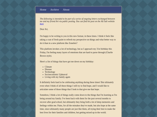 posts/2021-07-28-First-Letter-To-Art screenshot