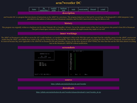 tests/dc-arm7wrestler screenshot