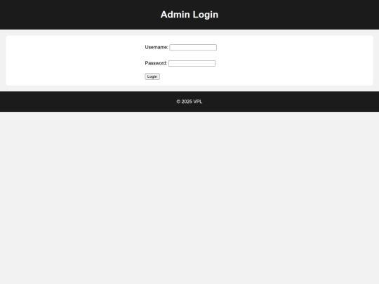 admin-login screenshot