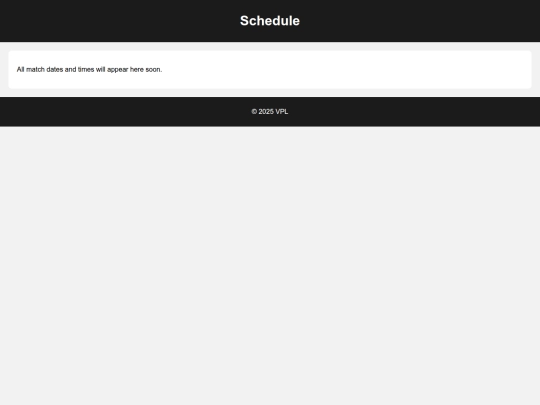 schedule screenshot