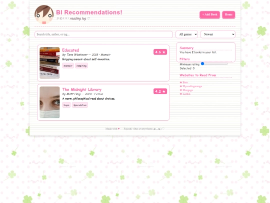 newwwwwww/booklist screenshot