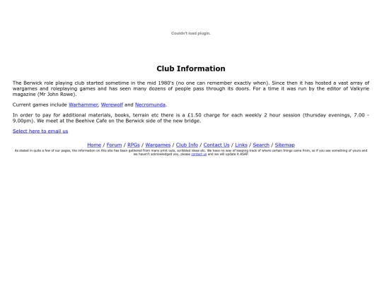 clubinfo screenshot