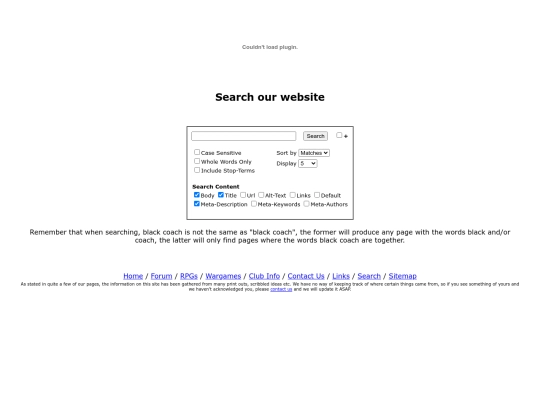 search screenshot
