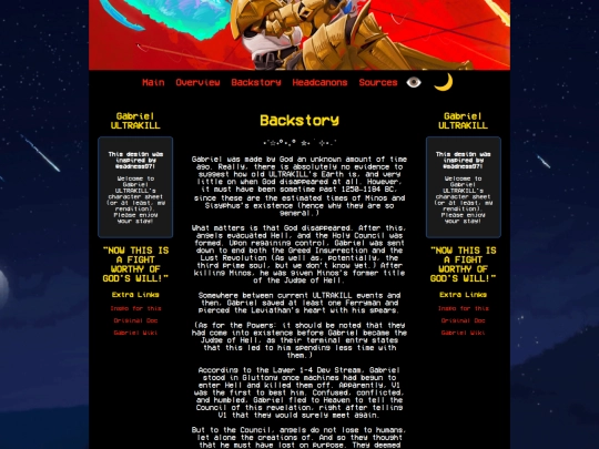 Backstory screenshot