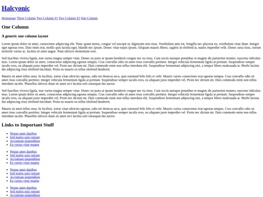 onecolumn screenshot