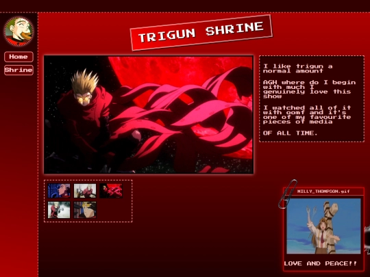 Home/shrine/trigun screenshot