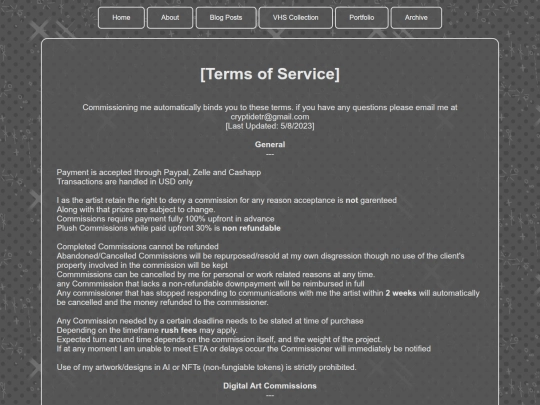 TOS screenshot