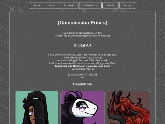 commissions screenshot