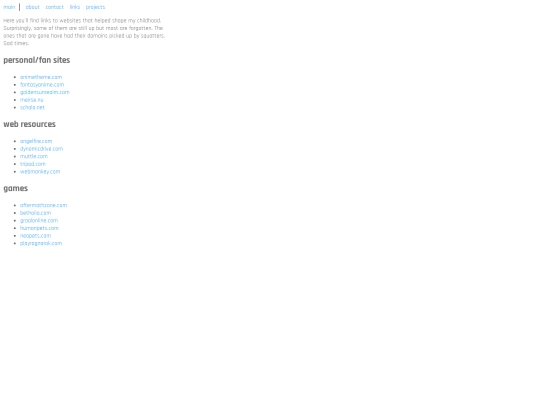 links screenshot