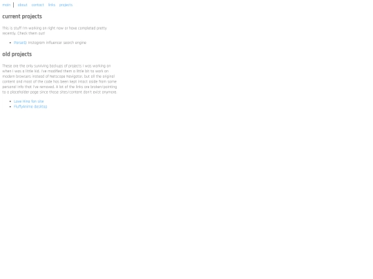 projects screenshot