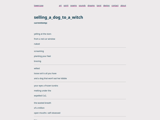 poems/selling_a_dog_to_a_witch screenshot