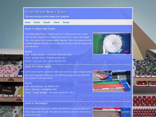 events screenshot
