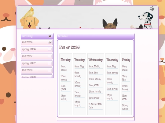 Rollins_Schedules/Spring2026_Schedule screenshot