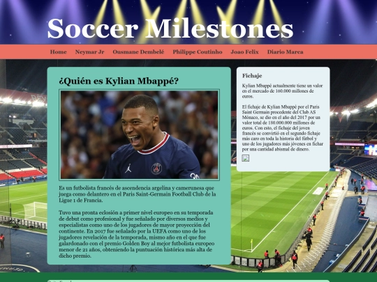 Proyecto/KylianMbappe screenshot
