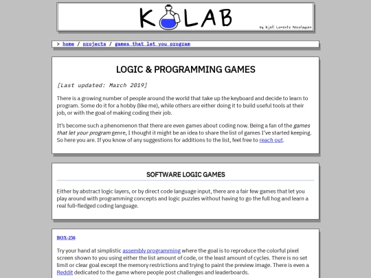 projects/games-that-let-you-program/list screenshot