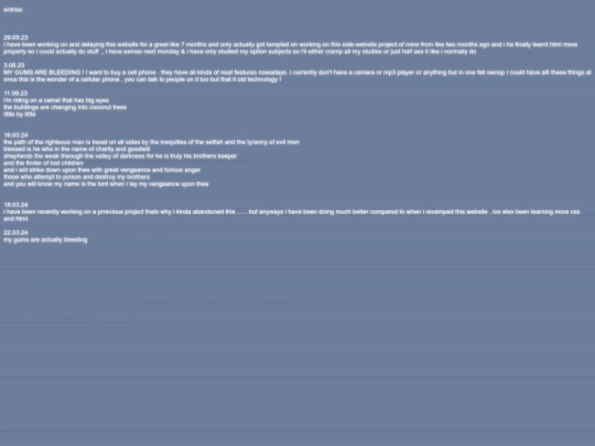 entries screenshot