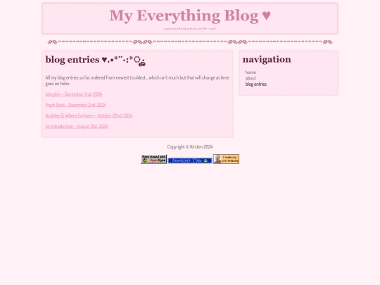 blog-entries screenshot