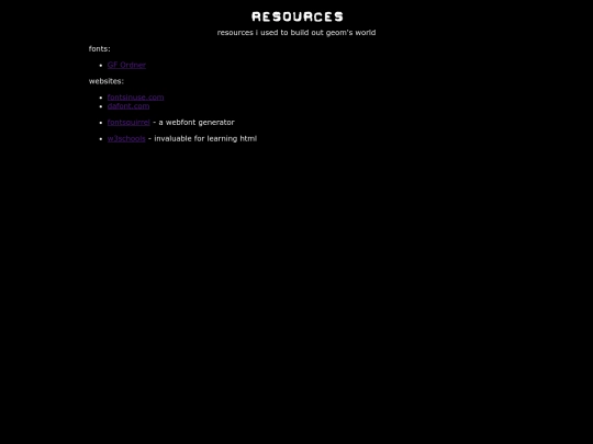 resources screenshot