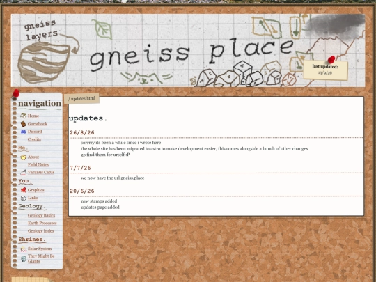 pages/index/updates screenshot