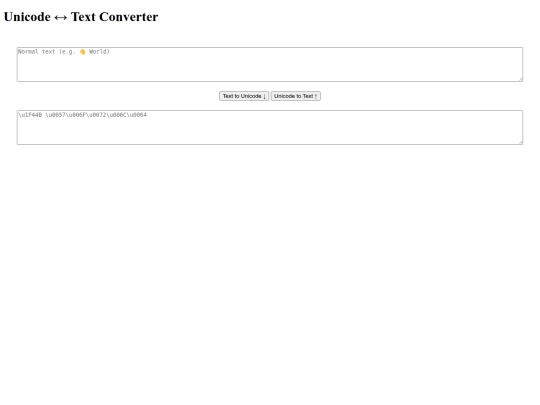 pages/unicode-text screenshot