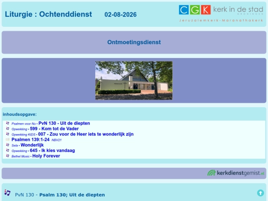 Liturgie20260802_Ochtenddienst screenshot