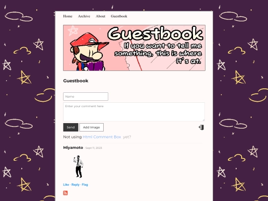 guestbook screenshot