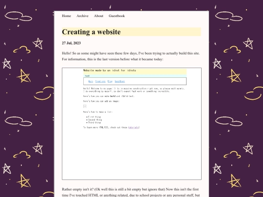 posts/2023-07-27-Creating-a-website screenshot