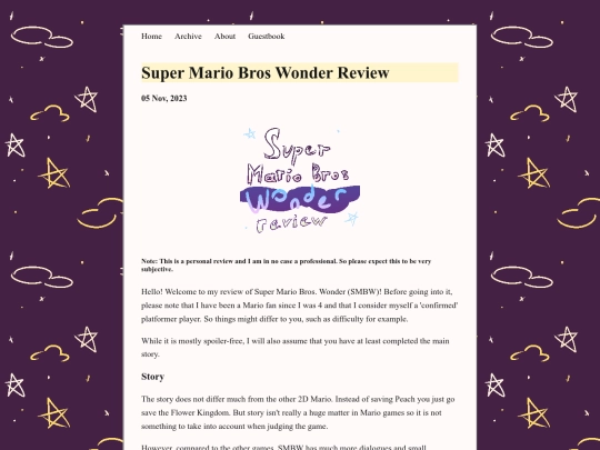 posts/2023-11-05-Super-Mario-Bros-Wonder-Review screenshot