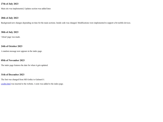 updates screenshot