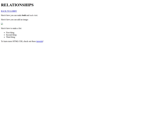 Personality-Tests/Relationships screenshot