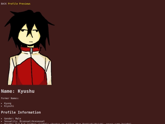 sonas/Kyushu/Profile screenshot