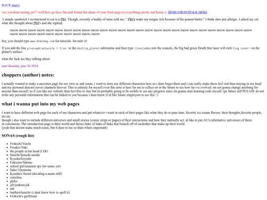 testpage screenshot