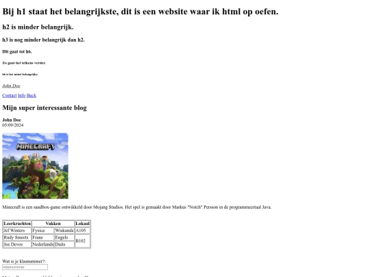 oefeningen screenshot