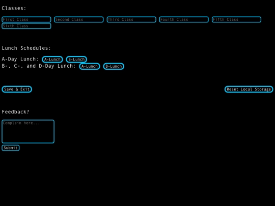 settings screenshot