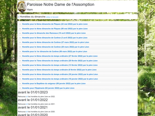 homelies-2022 screenshot