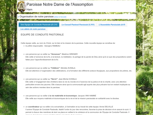organisationParoissiale screenshot