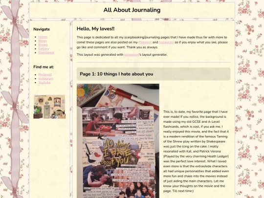 Journaling screenshot