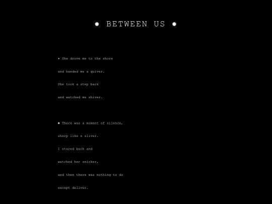 poems/between screenshot