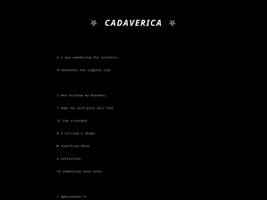 poems/cadaverica screenshot
