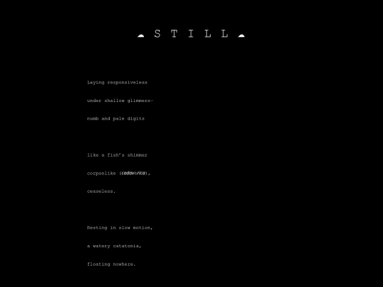 poems/still screenshot