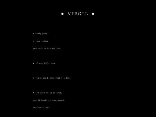 poems/virgil screenshot