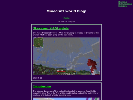 blogcraft/home screenshot